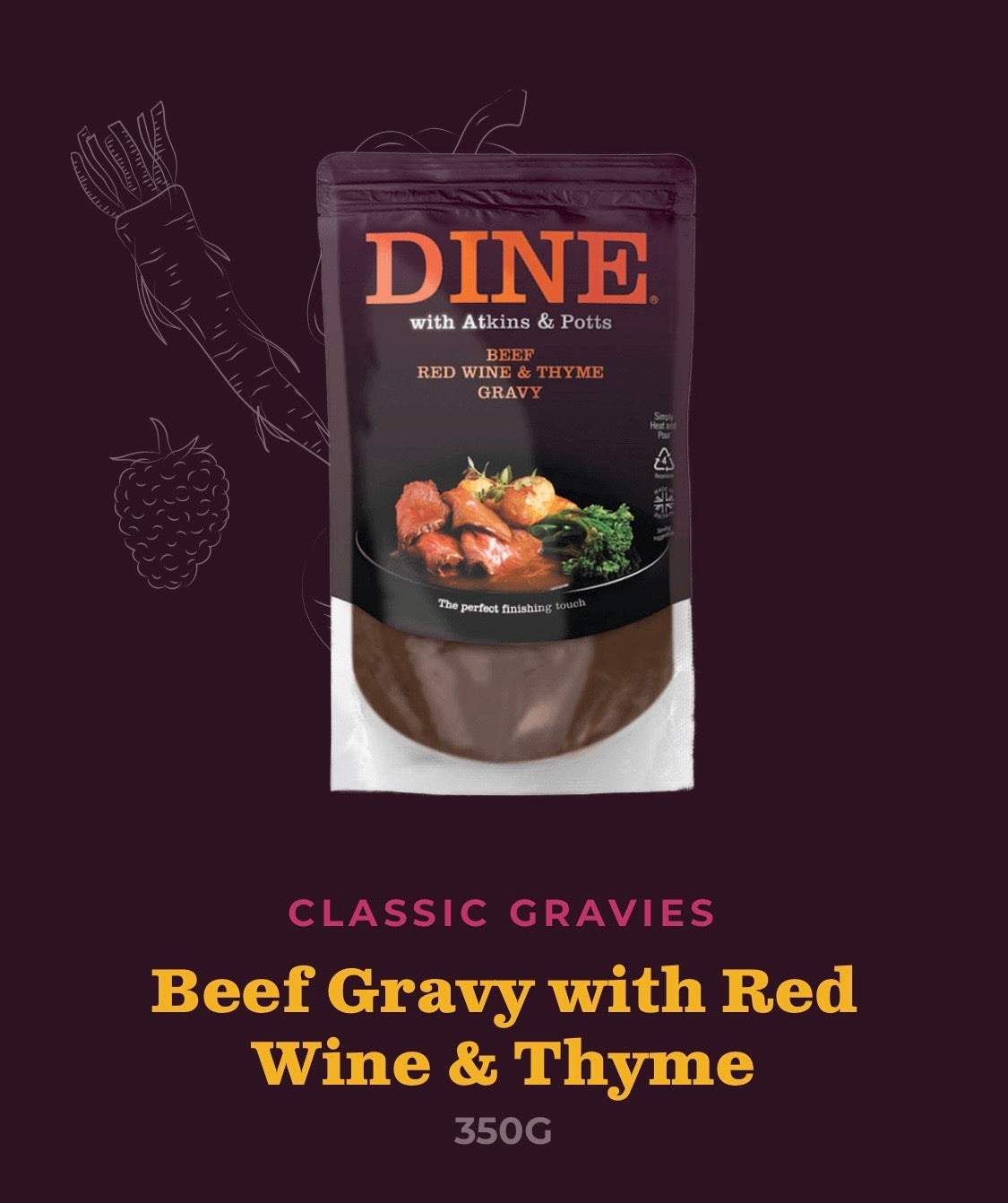 Beef Gravy with Red Wine &amp; Thyme