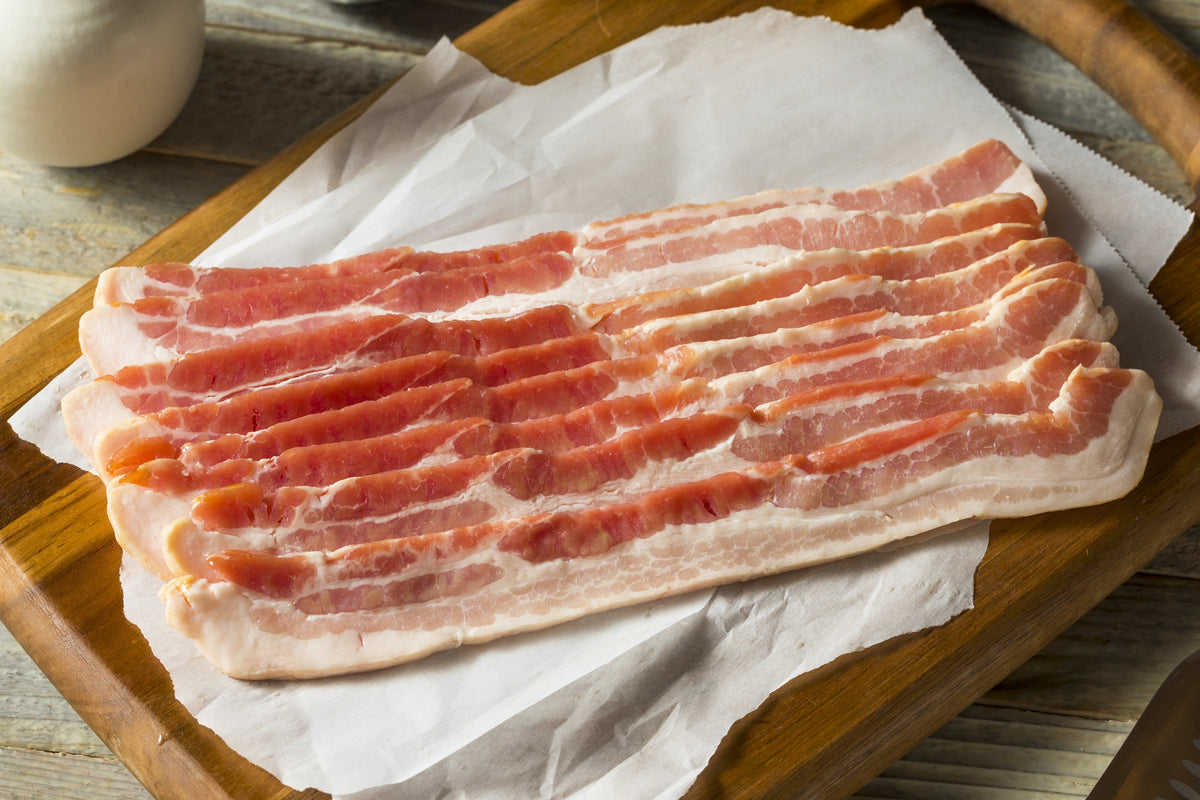Bacon - Streaky, Plain, Dry Cured